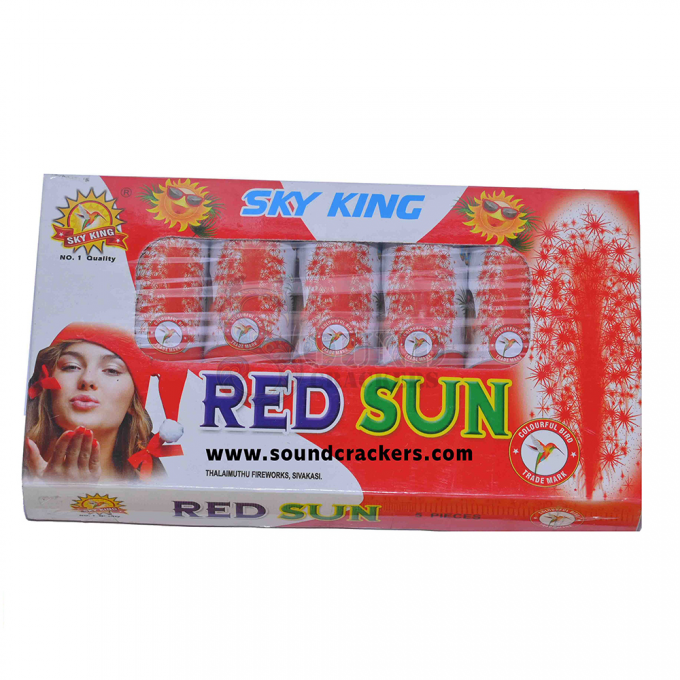 Red sun [5 Pcs](Red colour Fountain with Crackling)