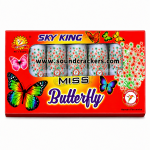 Miss Butterfly [5 Pcs](Red&Green Fountain with Crackling)