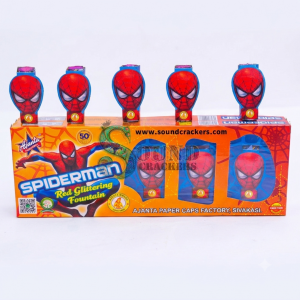 Spiderman (Red colour Glittering Fountain)(5 Pcs)