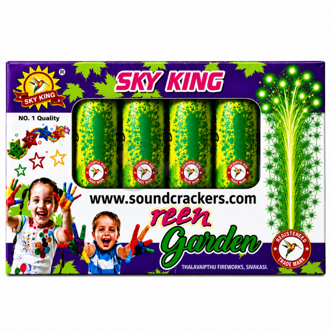 Green Garden [5 Pcs] (Green colour Fountain with Crackling)