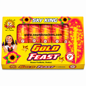 Gold Feast [5 PCS](Golden Yellow colour Fountain with Crackling)