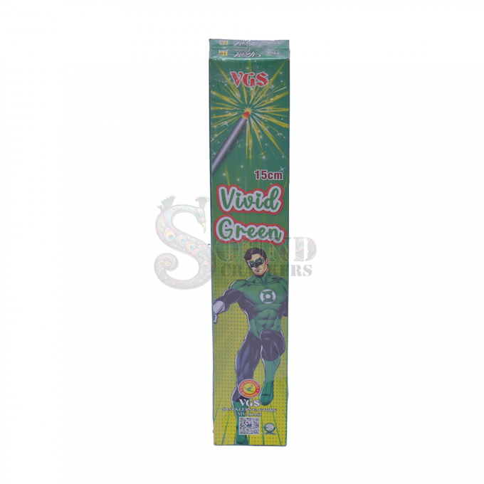 15 CM Green Sparkler (10 Pcs)