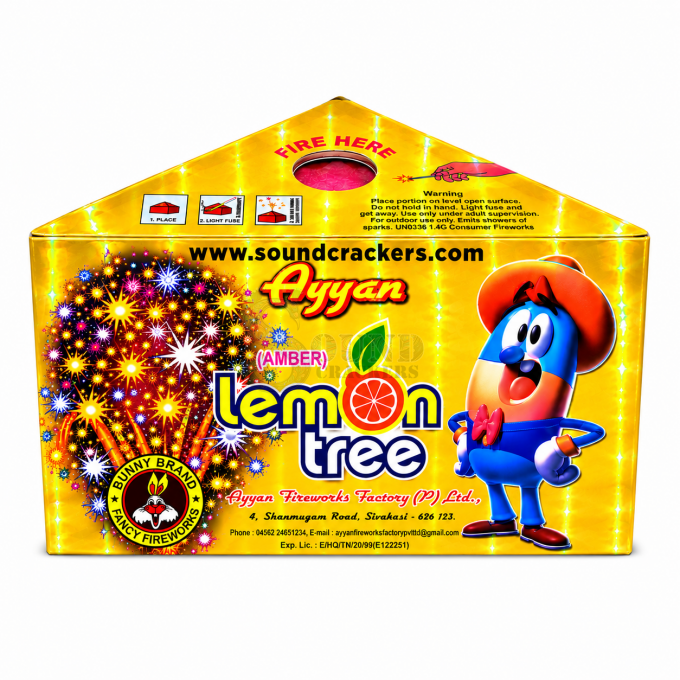 Amber Lemon Tree (Amber Colour Fountain and Crackling)[1 Pcs]