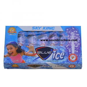Blue ice [5 Pcs](white silver colour Fountain with Crackling)