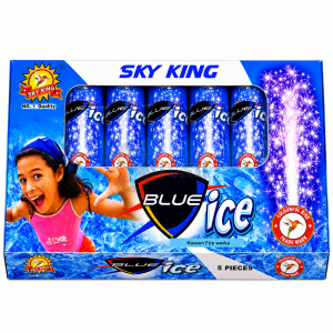 Blue ice [5 Pcs](white silver colour Fountain with Crackling)